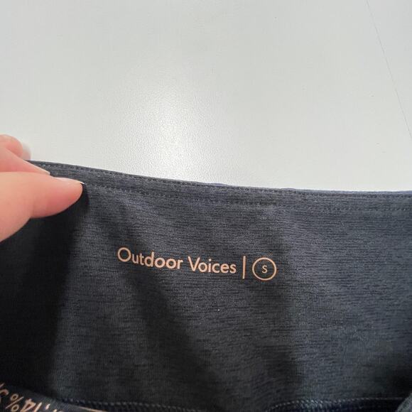 Outdoor Voices Pants Womens Small Blue Black Colorblock Leggings Gym Athletic - Picture 4 of 8